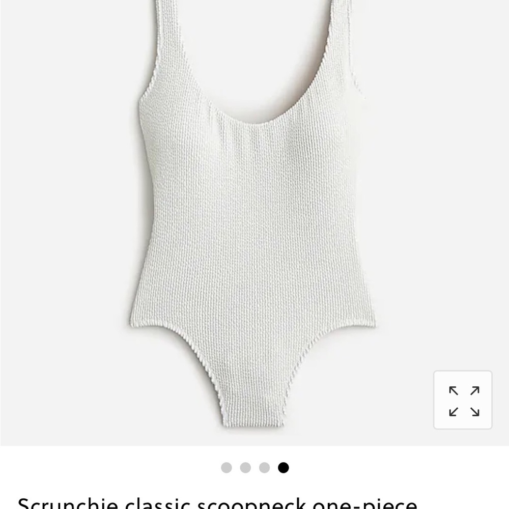 White J. Crew Scrunchie Scoop Neck One Piece